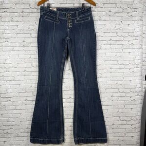 1st Kiss Women's Size 7 Flared Denim Jeans Stripe Down Middle